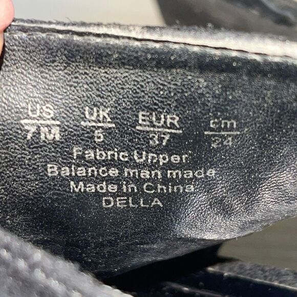 Carlos Santana Womens Sandals Boots DELLA Zip Closure Peep Toe Black Size 7 M - Picture 7 of 10